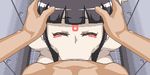  :&gt;= animated animated_gif beatmania beatmania_iidx black_hair censored cum_in_mouth cum_in_nose ejaculation fellatio hinazuki_lilina large_breasts lowres penis pixel_art pov red_eyes sakuragi_shoukai ui_(fuugetsuin) 