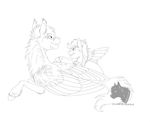  duo equine feathers female feral friendship_is_magic fur hair hooves horse luna68 mammal my_little_pony pegasus pony rainbow_dash_(mlp) scootaloo_(mlp) simple_background sketch white_background wings 