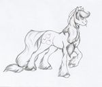  applejack_(mlp) cutie_mark earth_pony equine female feral freckles friendship_is_magic fur hair hat hooves horse luna68 mammal my_little_pony nude pony simple_background sketch smile solo standing traditional_media_(artwork) white_background 