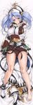  absurdres bare_legs barefoot blush boots breasts brown_eyes dakimakura feet fingerless_gloves full_body gloves granblue_fantasy highres huge_breasts huge_filesize kure_masahiro legs long_hair looking_at_viewer lying on_back short_shorts shorts single_boot smile solo sophia_(granblue_fantasy) spread_toes thighs toenails toes twintails 