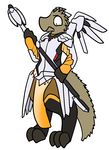  2016 aliasing anthro armor frown lizard mercy_(overwatch) overwatch reptile scalie simple_background solo staff trout_(artist) trout_(character) video_games weapon worried 