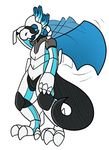  2016 aliasing anthro armor dragon machine male nervous open_mouth robot shy simple_background trout_(artist) wings 