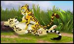  2016 animal_genitalia balls cheetah cub disney duo feline fuli fur kaion leopard lion makucha mammal penetration the_lion_guard the_lion_king young 