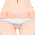  1girl blush girls_und_panzer groin koyama_yuzu navel panties solo sweat underwear white_panties 