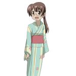  :d glasses kimono ponytail sakura_kiyomi shinryaku!_ikamusume standing 