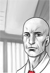  anon bald close-up clothed clothing crying grey_eyes human looking_at_viewer mammal necktie pencils_(artist) reaction_image solo tears 