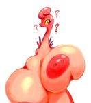  &lt;3 ? big_breasts blush breasts female gooze huge_breasts keijimatsu lilibee nipples purple_eyes solo yellow_sclera 