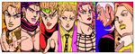  black_eyes blonde_hair blue_eyes diamond_wa_kudakenai diavolo dio_brando dual_persona earrings enrico_pucci fingernails fishnets formal funny_valentine gloves hage_tashuumi headband highres jewelry jojo_no_kimyou_na_bouken kars_(jojo) kira_yoshikage lipstick long_hair makeup nail_polish necktie phantom_blood pink_hair purple_eyes purple_hair red_eyes red_lipstick red_nails sharp_fingernails stardust_crusaders steel_ball_run stone_ocean suit vento_aureo white_hair yellow_eyes yellow_lipstick yellow_nails 