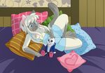  2016 anthro bed blue_eyes breasts cat clothing doll feline female helsy hi_res lying mammal nipples pillow solo undertale video_games 