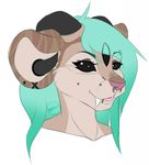  anthro canine eyebrow_piercing facial_piercing fangs female half-closed_eyes horn hybrid khaleesi lip_piercing mammal nose_piercing piercing simple_background sketch smile solo teeth white_background 