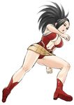  ass_visible_through_thighs asymmetrical_hair bare_arms belt beltskirt big_hair black_eyes black_hair boku_no_hero_academia boots breasts center_opening clenched_hands easy_(aqk7bdqt) eyebrows_visible_through_hair full_body high_heel_boots high_heels high_ponytail large_breasts legs legs_apart leotard long_hair looking_afar navel open_mouth ponytail red_footwear red_leotard sidelocks simple_background single_sidelock sketch solo standing thighs white_background yaoyorozu_momo 
