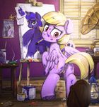  2016 absurd_res anatomically_correct anatomically_correct_pussy animal_genitalia animal_pussy anus blush butt dock equine equine_pussy fan_character female feral friendship_is_magic hair hi_res hooves horn mammal my_little_pony pegasus pussy selenophile solo winged_unicorn wings 