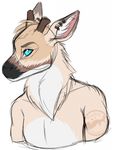  anthro cervine deer ear_piercing khaleesi looking_at_viewer male mammal piercing simple_background sketch solo white_background 