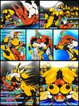  anthro arthropod breasts comic cricket english_text female hawlucha insect male muscular muscular_female nintendo nipples nude pain pok&eacute;mon pussy queen_delia saesar saliva text video_games wasp wrestling 