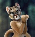  anthro big_eyes cougar delkon entangled feline mammal 