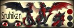  anthro dragon english_text fangs featureless_crotch gard3r horn looking_at_viewer male model_sheet multiple_images nude open_mouth simple_background smile solo standing teeth text wings 