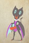  anthro balls clothing cum erection flat_chested footwear girly high_heels invalid_tag lovely_mawile male nintendo noivern penis pok&eacute;mon video_games wings 