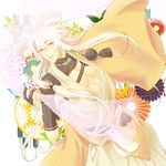  hagoromo hair_flaps japanese_clothes kogitsunemaru long_hair male_focus red_eyes shawl solo touken_ranbu white_hair yuta_(kchimuuuuu) 