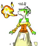  argonian breasts clothing dress female fire horn minus8 scalie skyrim solo the_elder_scrolls video_games 