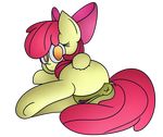  alpha_channel anus apple_bloom_(mlp) butt cub deadninja21 earth_pony equine female feral friendship_is_magic hair horse looking_at_viewer looking_back mammal my_little_pony pony pussy red_hair solo young 