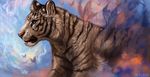  ambiguous_gender blue_eyes feline feral flashw fur mammal outside pink_nose stripes tiger whiskers white_fur white_tiger 
