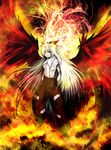  acryl bad_id bad_pixiv_id fiery_wings fire fujiwara_no_mokou highres solo touhou wings 