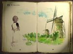  artist_request book ico official_art solo traditional_media windmill yorda 