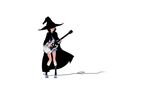  cape guitar nagato_yuki seifuku suzumiya_haruhi_no_yuuutsu uchuujin witch 