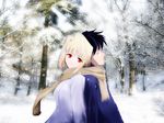  arcueid_brunestud crazy_clover_club scarf shingetsutan_tsukihime tohno_shiki winter 