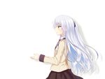  angel_beats! long_hair nakamura_hinato silver_hair solo tenshi_(angel_beats!) 