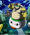  anthro belly block bowser bracelet bush castle claws clothed clothing cloud clown_car collar dark deadanthro detailed_background fangs flag front_view hair hi_res jewelry koopa looking_at_viewer male manly mario_bros mature_male mountain muscular muscular_male mushroom_kingdom nintendo one_eye_closed peace_sign_(disambiguation) pecs pipe pose red_eyes red_hair relaxing reptile scalie shell sky slightly_chubby smile solo spiked_armlet spiked_bracelet spiked_collar spiked_shell spikes star topless tree turtle video_games wink wolfthings 