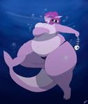  anthro bangabear big_breasts breasts elmelie female fish marine nude overweight shark solo thick_thighs 