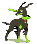  dog dragon gen_6_pokemon monster no_humans ochappa pokemon pokemon_(creature) pokemon_(game) pokemon_sm shadow simple_background white_background zygarde zygarde_10_percent 