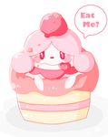  cupcake cute etoile_ci food nintendo pastry pok&eacute;mon simple_background slurpuff solo tongue tongue_out video_games 
