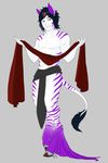  clothing equine featureless_crotch half-closed_eyes headdress hooves hornedfreak humanoid hybrid kamuri loincloth looking_at_viewer male mammal pose simple_background smile solo standing teeth zebra 