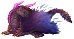  ambiguous_gender black_scales capcom chibi chibity claws dragon feral gore_magala horn monster_hunter purple_eyes purple_horn purple_wings scales scalie simple_background solo spikes video_games white_background wings 
