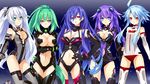  black_heart bobs green_heart hyperdimension_neptunia iris_heart purple_heart tsunako white_heart 