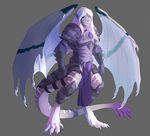  ambiguous_gender anthro armor dragon elf hornedfreak humanoid hybrid looking_at_viewer simple_background solo standing wings 