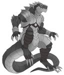  android anthro armor featureless_crotch hornedfreak hybrid machine male reptile robot scalie simple_background solo white_background 