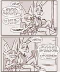  anthro clothed clothing comic dialogue disney female finnick july_hopps_(mistermead) mistermead text zootopia 