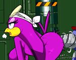  anthro bandanna beak bent_over big_breasts blue_eyes blush breasts burrobot cloudz dreamcastzx dreamcastzx1 drill edit eyewear female goggles hi_res nude penetration presenting solo sonic_(series) sonic_riders wave_the_swallow 