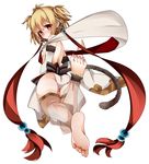  andira_(granblue_fantasy) animal_ears arabian_clothes ass bar_censor bare_shoulders barefoot blonde_hair breasts censored detached_sleeves erune from_behind full_body granblue_fantasy hair_between_eyes harem_outfit heart heart-shaped_pupils jewelry looking_at_viewer mashiro_(iityannz) monkey_ears monkey_tail nipples red_eyes see-through short_hair small_breasts soles solo symbol-shaped_pupils tail 