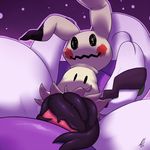  2016 ambiguous_gender black_body goodra living_condom male male/ambiguous mimikkyu nintendo penis pok&eacute;mon purple_background purple_body shikaro simple_background video_games white_body 