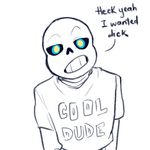  animated_skeleton blue_eyes bone clothing dialogue eli-sin-g_(artist) english_text male sans_(undertale) simple_background skeleton stated_homosexuality text undead underswap undertale video_games 