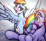 2016 anal anal_penetration anus blush cutie_mark dock duo equine feathered_wings feathers female feral friendship_is_magic hair hi_res incest male male/female mammal multicolored_hair my_little_pony open_mouth outside pegasus penetration penis rainbow_dad_(mlp) rainbow_dash_(mlp) rainbow_hair selenophile sex spread_wings wings 
