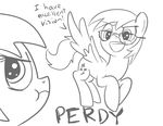  alternate_world cutie_mark derpy_hooves_(mlp) equine eyelashes eyewear female friendship_is_magic frown glasses grin horse line_art mammal mane my_little_pony open_mouth pegasus pony pouty_face simple_background spicyhamsandwich white_background wings 