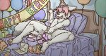  anal anal_penetration anthro balls bed birthday blush canine cum digital_media_(artwork) erection fennec fox humanoid_penis lavilovi male mammal nipples nude on_bed open_mouth partially_retracted_foreskin penetration penis sex sex_toy solo tongue uncut vibrator young 