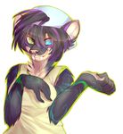  anthro clothed clothing dk- fangs feline female hat looking_at_viewer mammal simple_background smile solo teeth white_background 