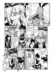  ancient_destroyer_oni animal_ears bangs biting blunt_bangs bunny_ears comic commentary_request destroyer_hime double_bun elbow_gloves flying_sweatdrops gloves grabbing greyscale grin hand_on_hip hand_on_own_chin hat horned_headwear japanese_clothes kantai_collection kimono light_cruiser_oni long_hair looking_at_viewer looking_back meiji_schoolgirl_uniform midriff monochrome multiple_girls navel neckerchief sailor_collar sailor_shirt satsuki_(kantai_collection) school_uniform serafuku shaded_face shimakaze_(kantai_collection) shinkaisei-kan shirt side_ponytail sleeveless sleeveless_shirt smile surprised sweatdrop thumb_biting translated triangle_mouth zepher_(makegumi_club) 