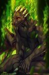  anthro dragon horn looking_at_viewer lukiri male nude sitting smile solo wings 
